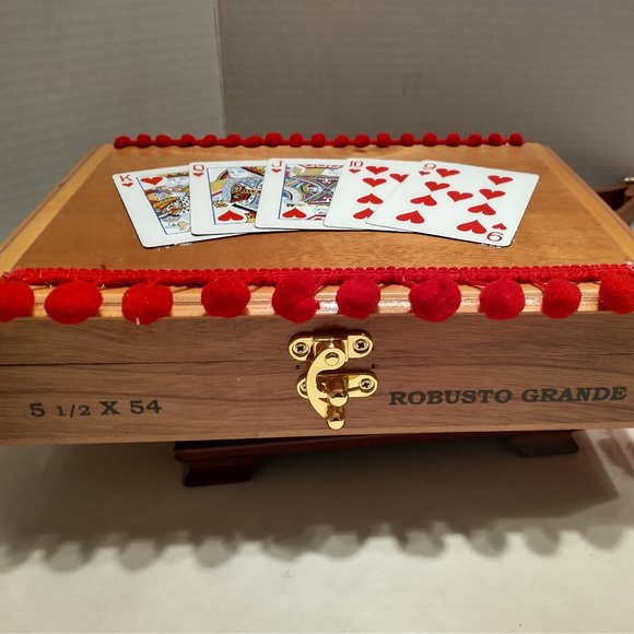 Suenos de Saundra  Upcycled Cigar Box Cards Satchel/Purse - Picture 6 of 11